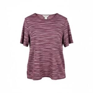 Allison Daley Women's Short Sleeve Top XL Pink‎ Purple Casual